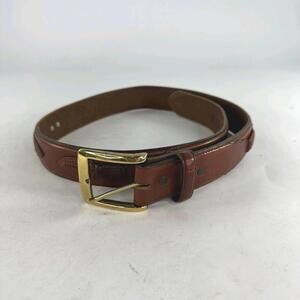 Orvis Belt Size 31 Brown Leather Belt Buckle